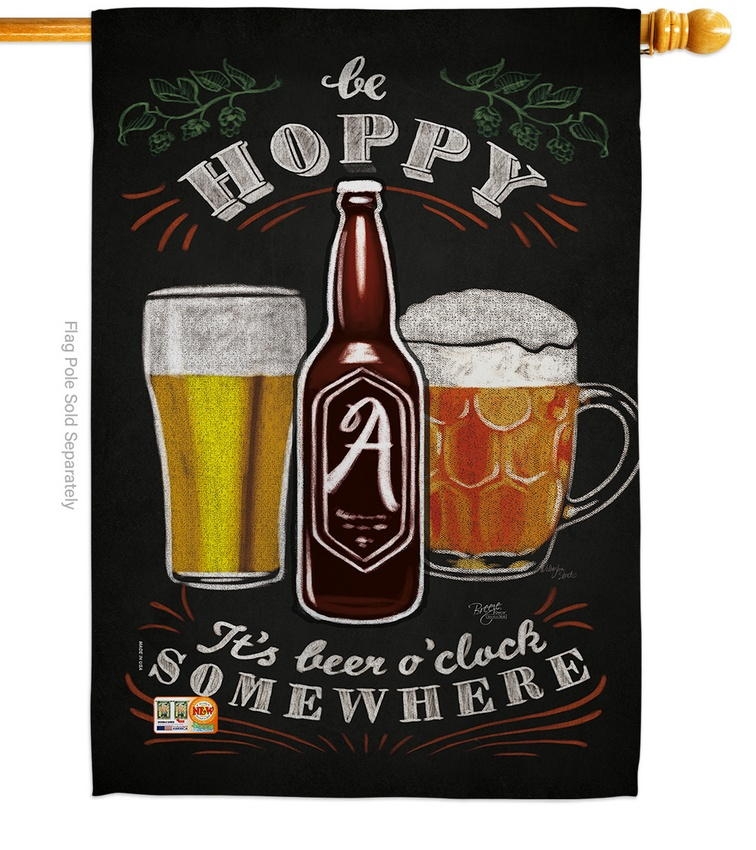 Hoppy Beer O'Clock House Flag