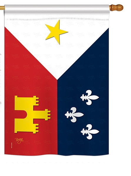 Louisiana Acadiana House Flag