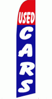 Used Cars (Blue) Wind Feather Flag 2.5' x 11.5'