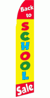 Back to School Sale Wind Feather Flag 2.5' x 11.5'