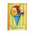 Wall Pocket Floral Garden Flag