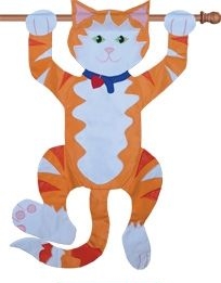 last 1 - Kitty Crafted Applique Flag