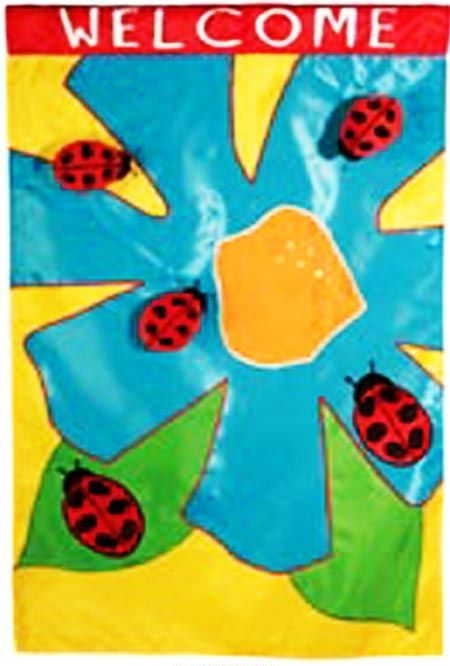Pop-Up Ladybugs Garden Flag