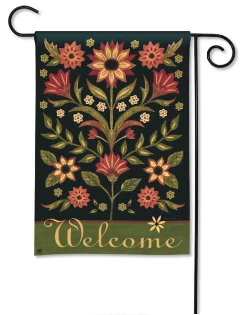 Folk Floral House Flag