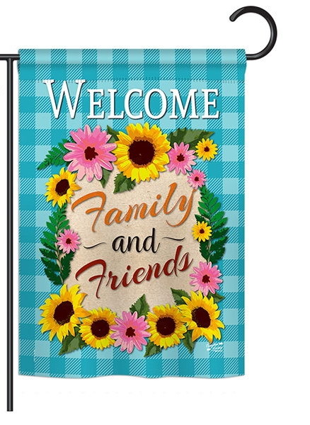 Welcome Family and Friends Garden Flag