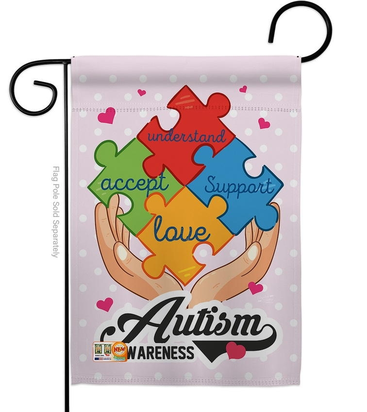 Autism Awareness Support Garden Flag