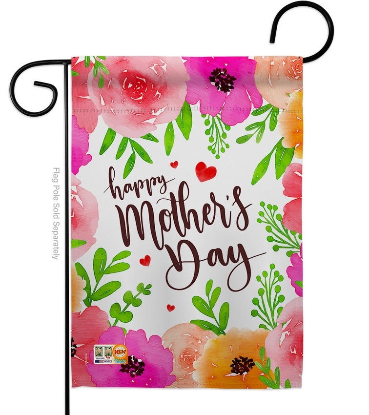 Colorful Happy Mother's Day Garden Flag
