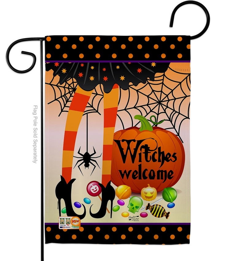 Witches Welcome Garden Flag