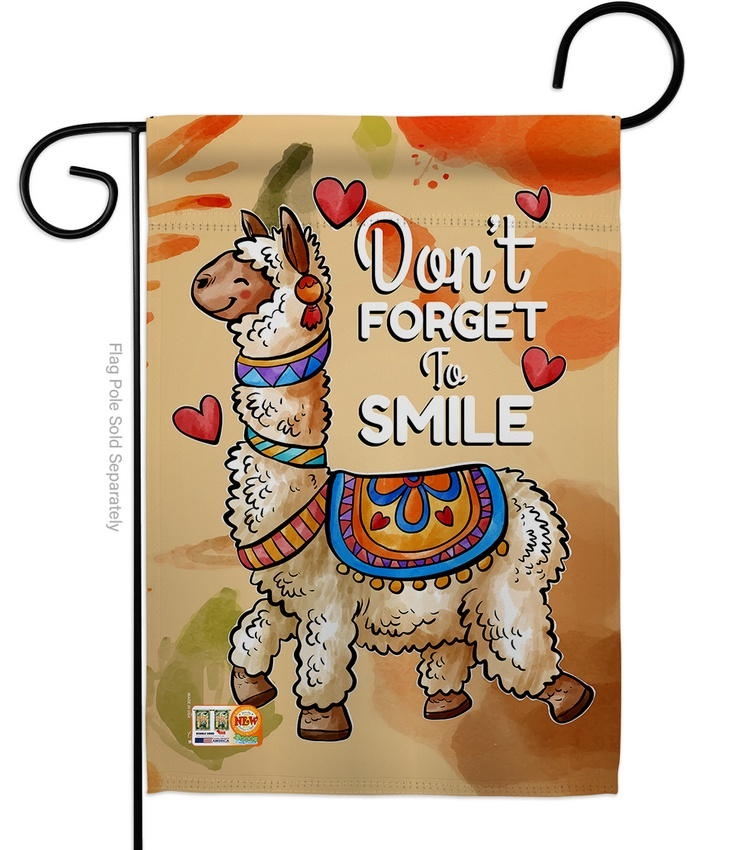 Don't Forget To Smile Garden Flag