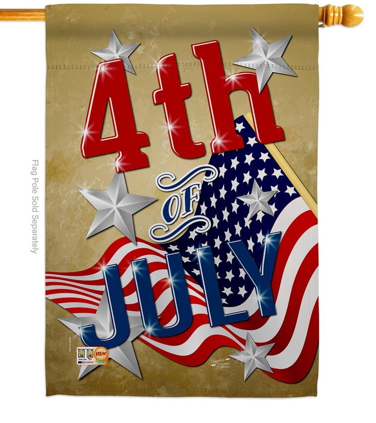 4th Of July Decorative House Flag