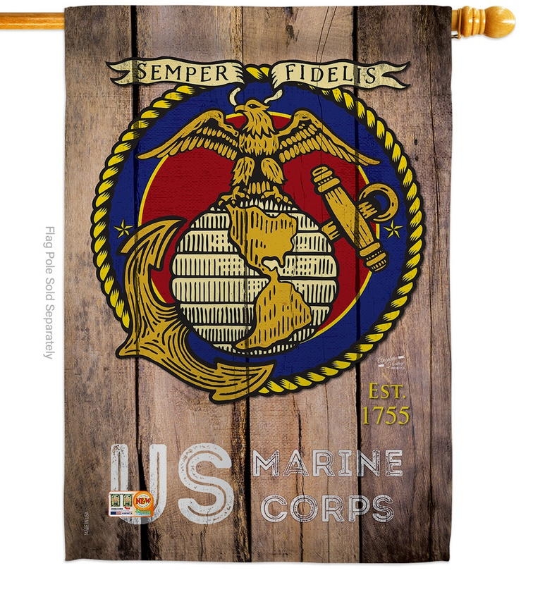 US Marine Corps Decorative House Flag