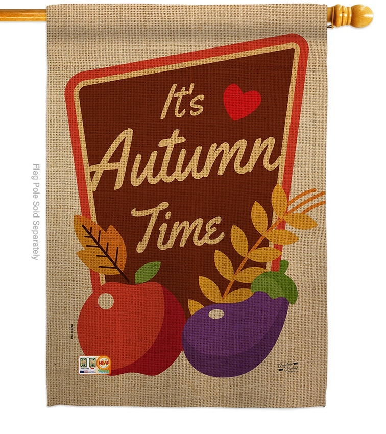 It's Autumn Time House Flag