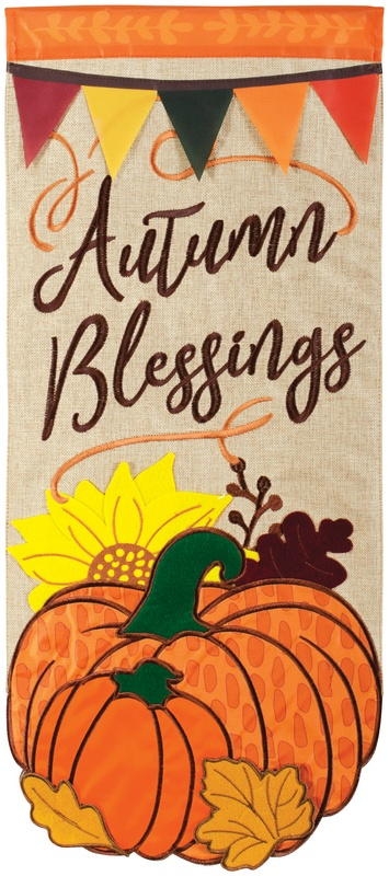 Autumn Blessings Double Applique Banner