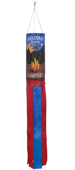 Welcome To Our Campsite Windsock 40" x 5.5"