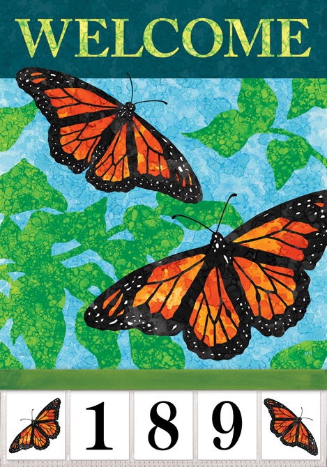 Radiant Monarchs Garden Address Flag