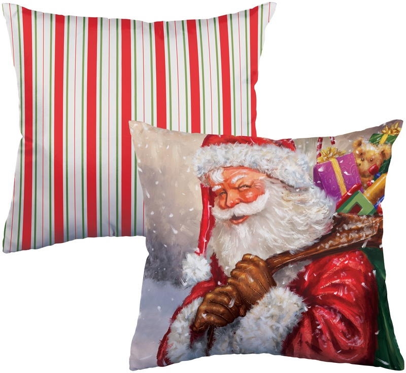 Jolly Santa Outdoor Pillow