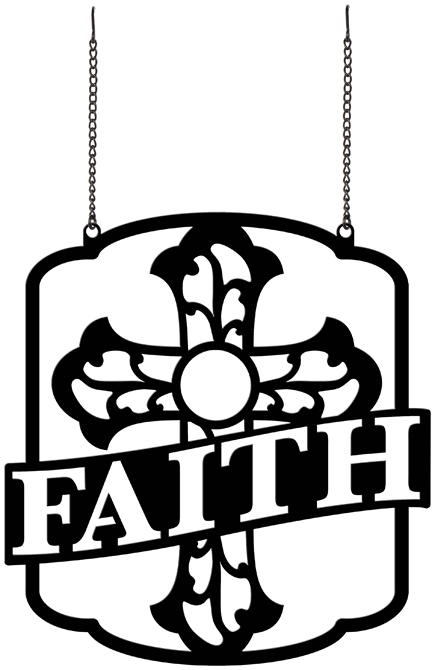 Faith Metal Garden Flag