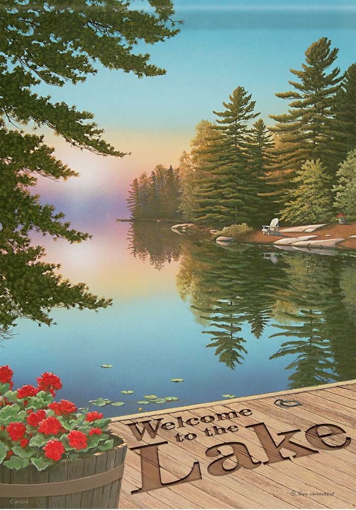 Welcome / Lake House Flag