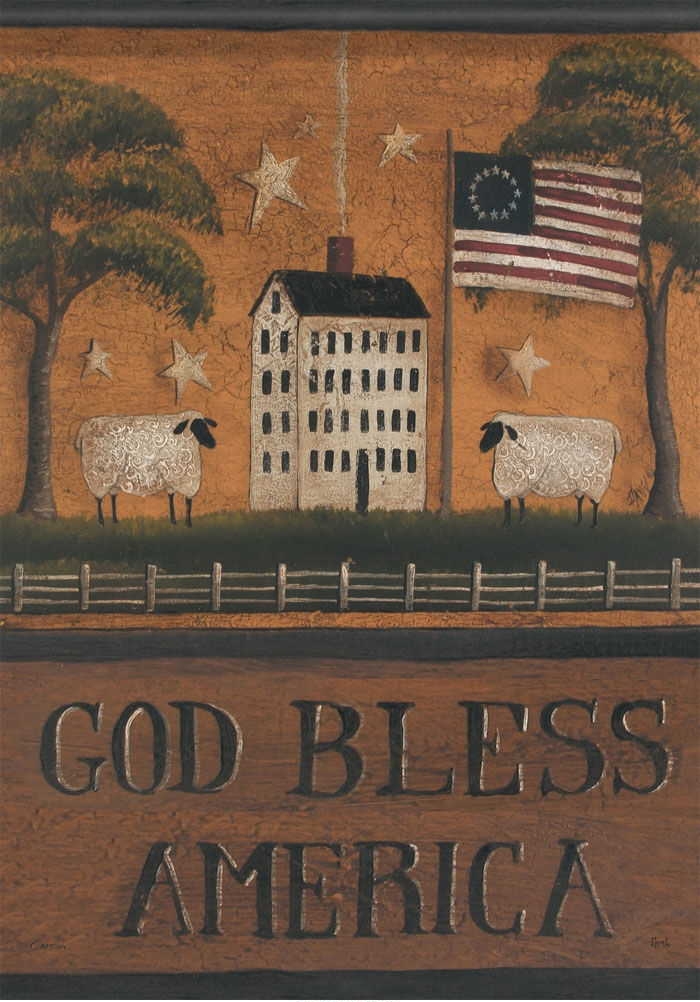 God Bless America House Flag