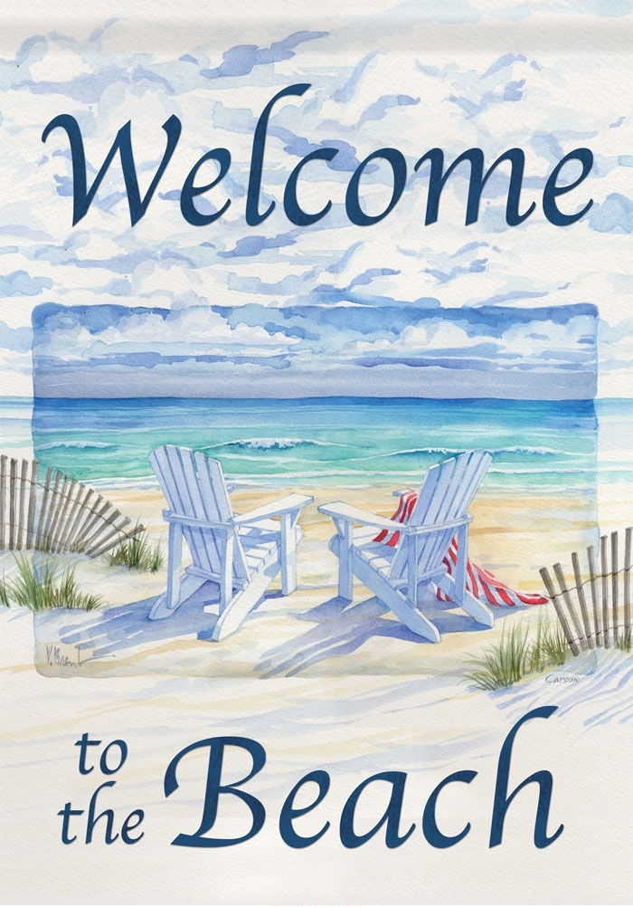 Beach Chair Welcome House Flag