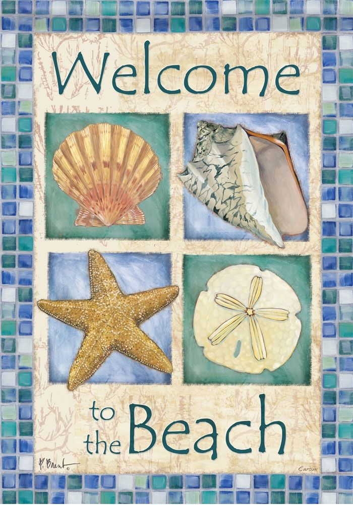 Mosaic Shell House Flag