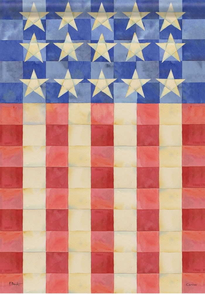 Quilted Flag House Flag