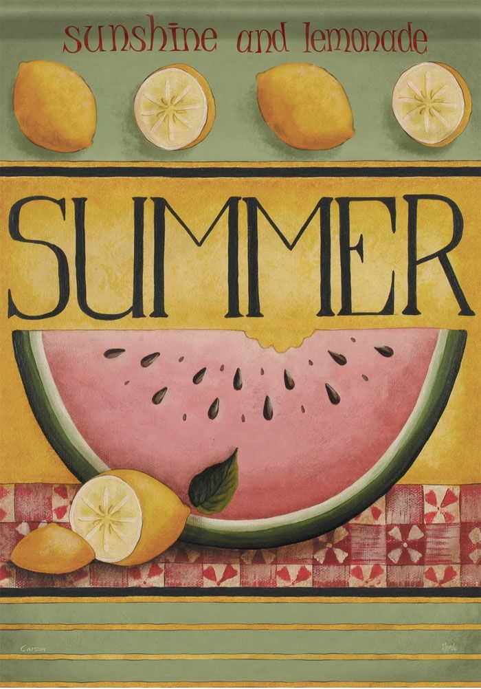 Watermelon Summer House Flag