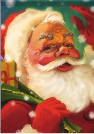 Jolly Santa House Flag