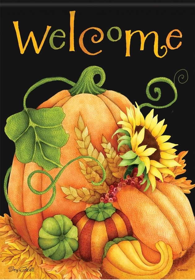 Welcome Pumpkin Garden Flag