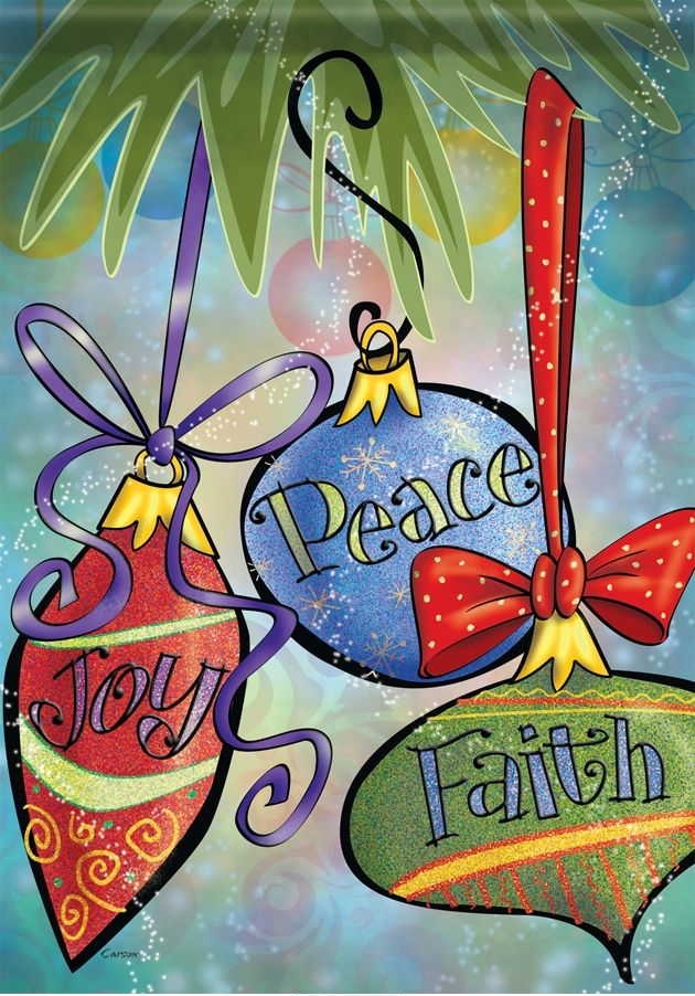 Christmas Ornament Garden Flag