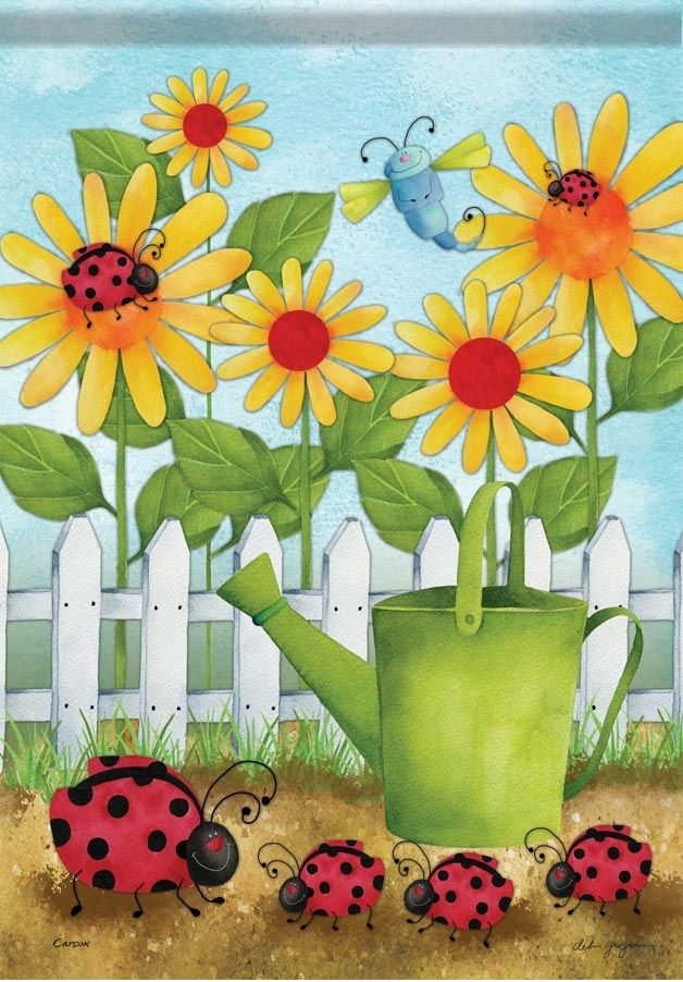 Ladybug Parade House Flag