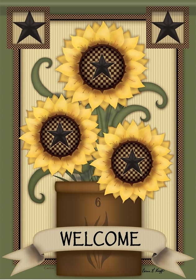Sunflower Stars House Flag
