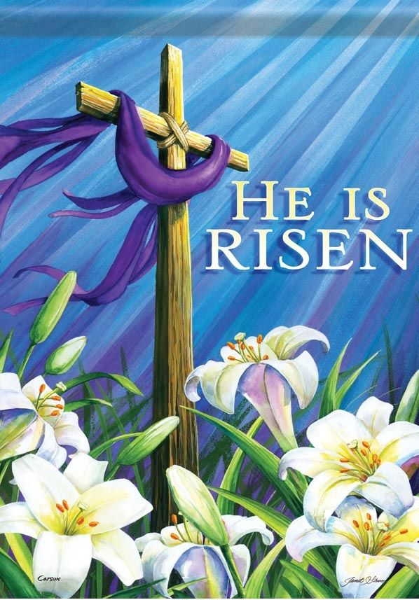 He Is Risen House Flag