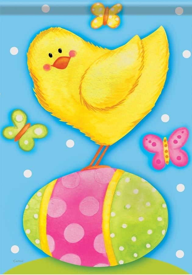 Easter Chick House Flag