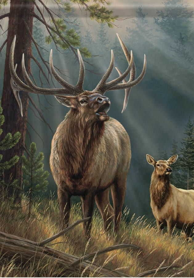 Elk Garden Flag