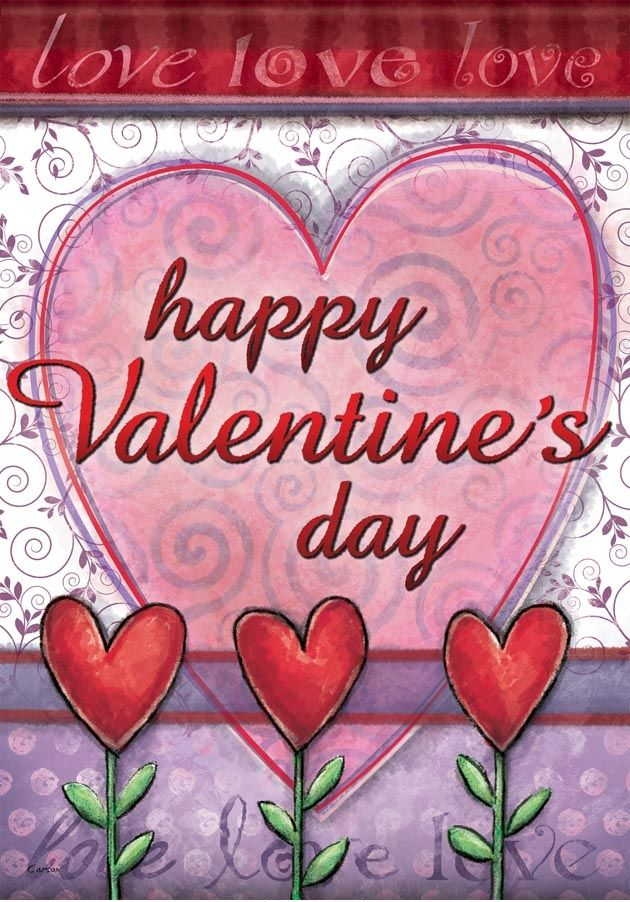 Happy Valentines House Flag
