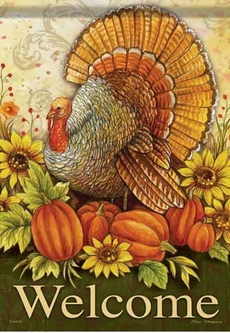 Sunflower Turkey Garden Flag