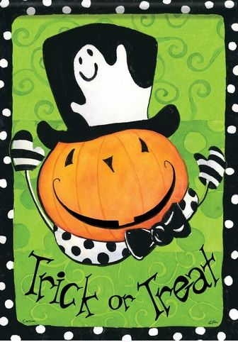 Pumpkin Hat House Flag
