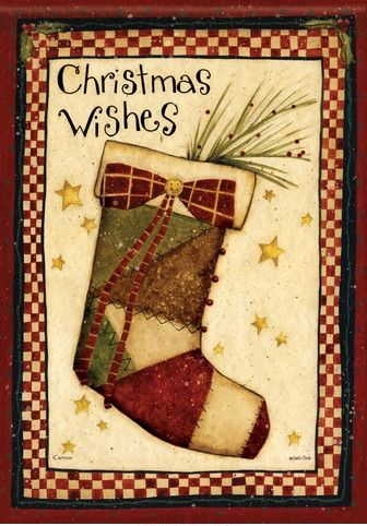 Christmas Wishes House Flag