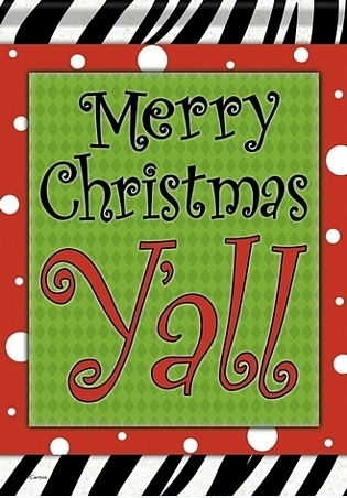 Christmas Y'all Garden Flag