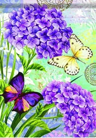 Bountiful Hydrange Garden Flag
