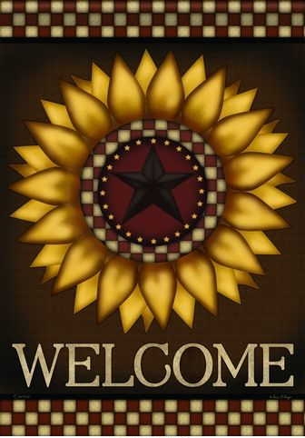 Sunflower Greeting Garden Flag