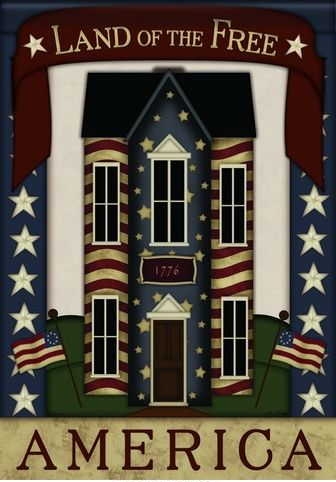Patriotic House House Flag