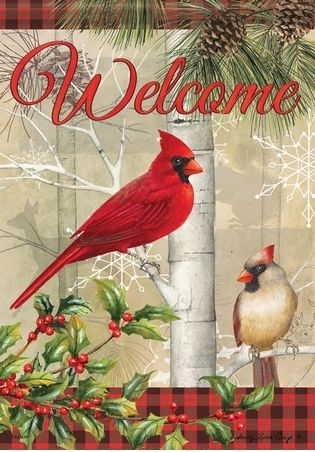 Holiday Forest Garden Flag