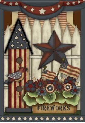 American Birdhouse House Flag