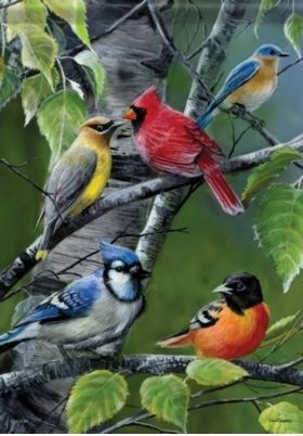 Songbird Gathering Garden Flag