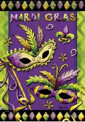 Mardi Gras Fun Garden Flag