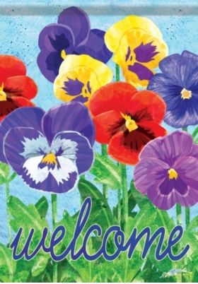 Pansies Garden Flag