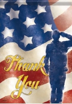 Thank You Veterans Garden Flag