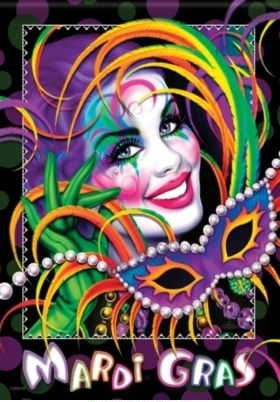 Mardi Gras Party Garden Flag